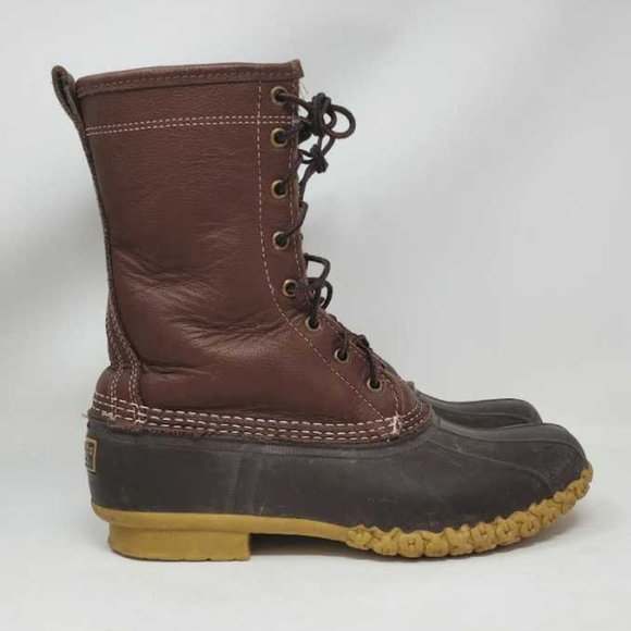 Women's 10 10N LL Bean 10 tall shearling lined winter bean boots